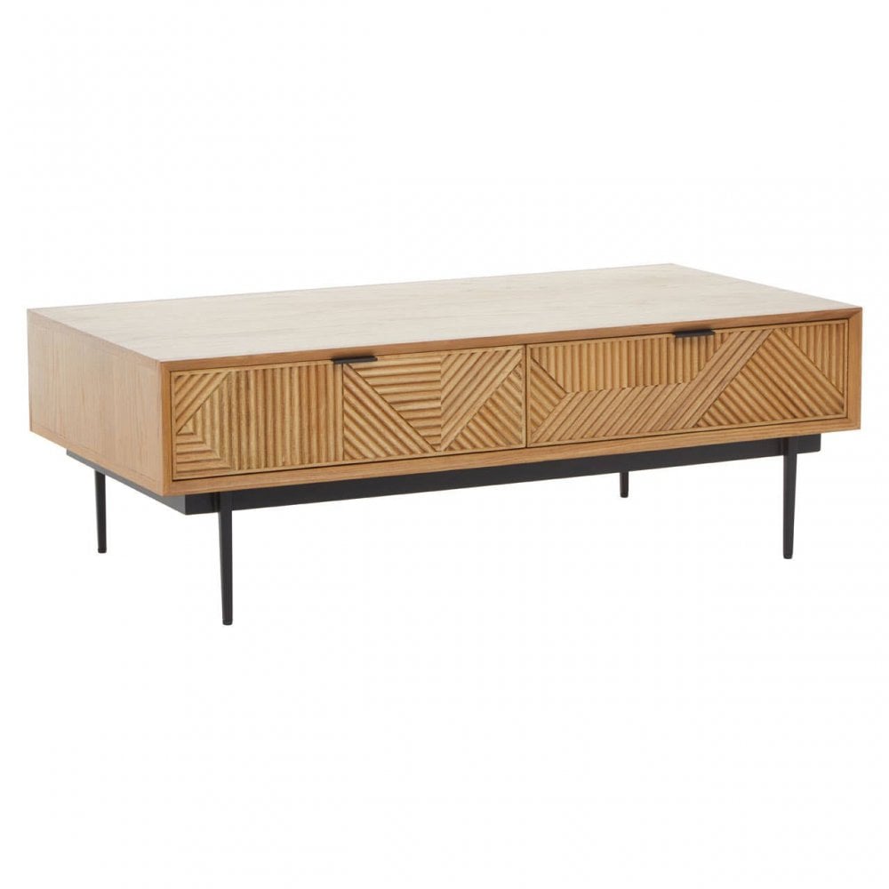 Jakara Natural Finish Wooden Coffee Table