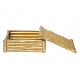 Hiba Small Gold Finish Trinket Box
