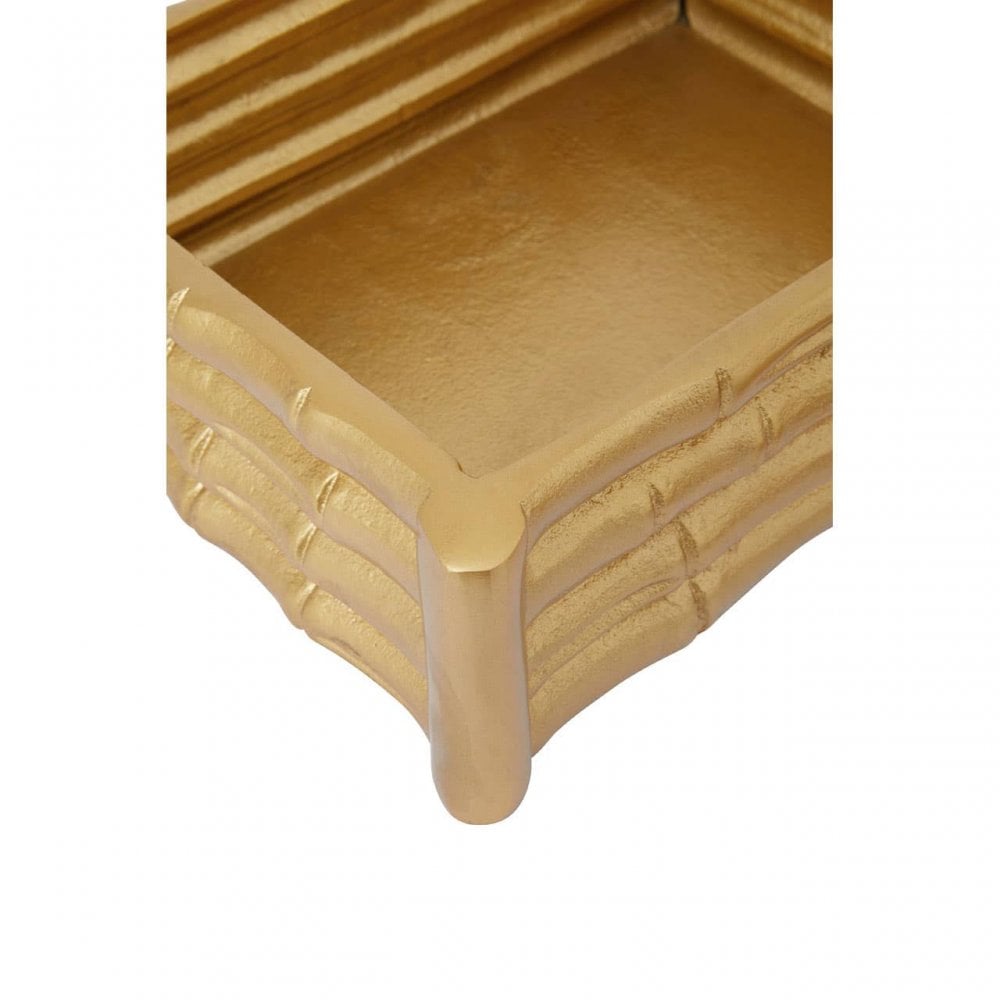 Hiba Small Gold Finish Trinket Box