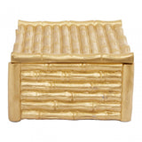 Hiba Large Gold Finish Trinket Box