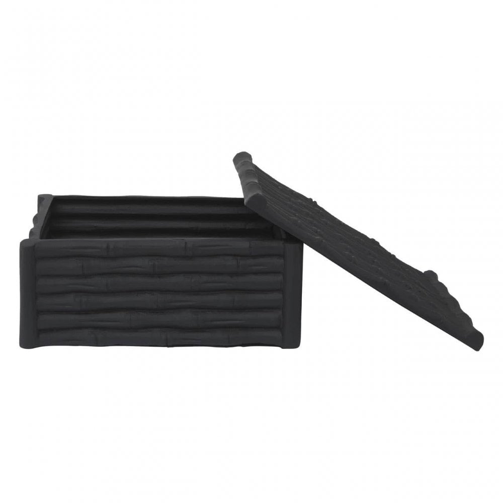 Hiba Large Black Finish Trinket Box
