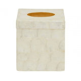 Palu White Square Tissue Box