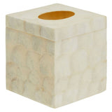 Palu White Square Tissue Box