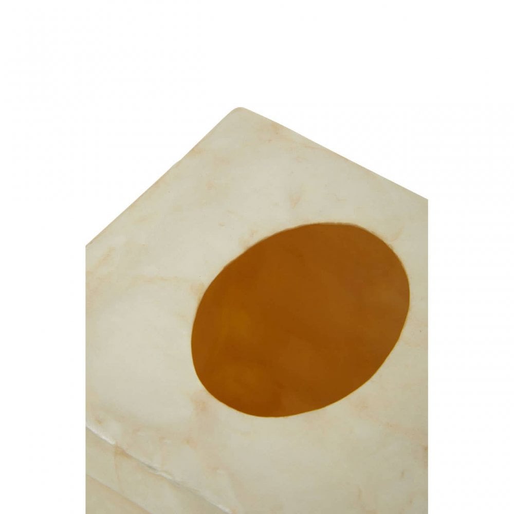 Palu White Square Tissue Box