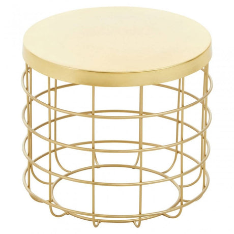 Pali Gold Iron Round Side Table