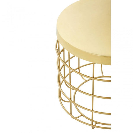 Pali Gold Iron Round Side Table