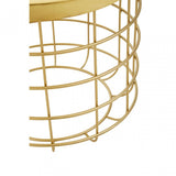 Pali Gold Iron Round Side Table