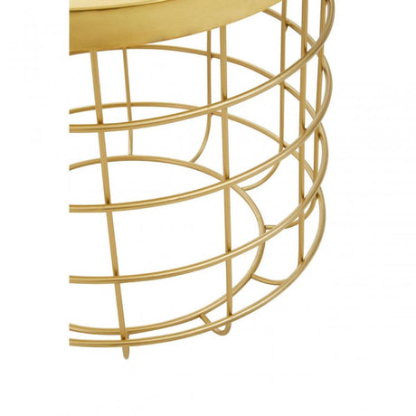 Pali Gold Iron Round Side Table