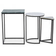Mandoli Nest Of 3 Assorted Marble Tables