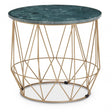 Mandoli Green Side Table With Black Frame