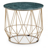 Mandoli Green Side Table With Black Frame