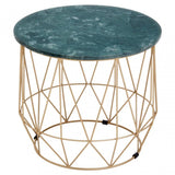 Mandoli Green Side Table With Black Frame