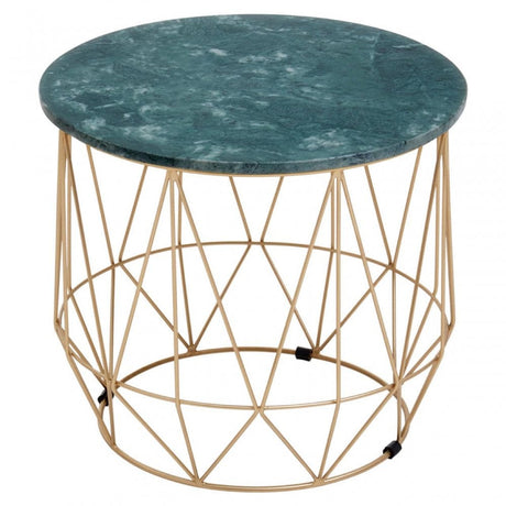 Mandoli Green Side Table With Black Frame