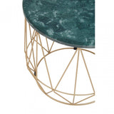 Mandoli Green Side Table With Black Frame