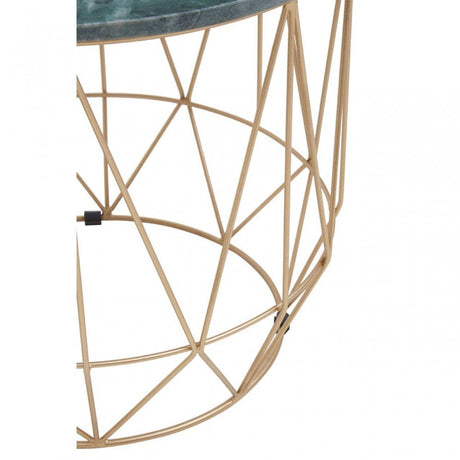 Mandoli Green Side Table With Black Frame