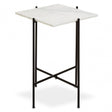 Mandoli White Marble Side Table