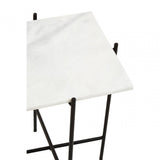 Mandoli White Marble Side Table