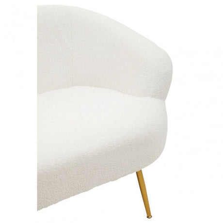 Yazmin Two Seat Sofa With Gold Finish Legs