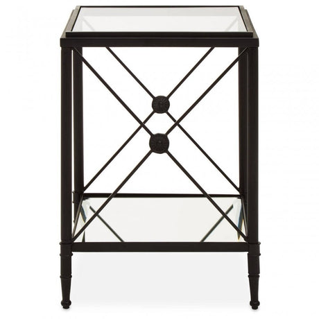 Axis Square Black Finish Side Table