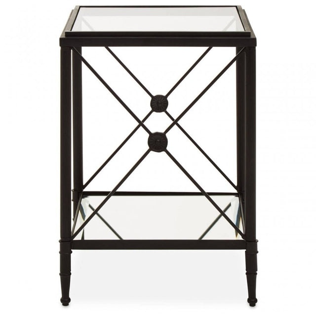 Axis Square Black Finish Side Table