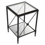 Axis Square Black Finish Side Table