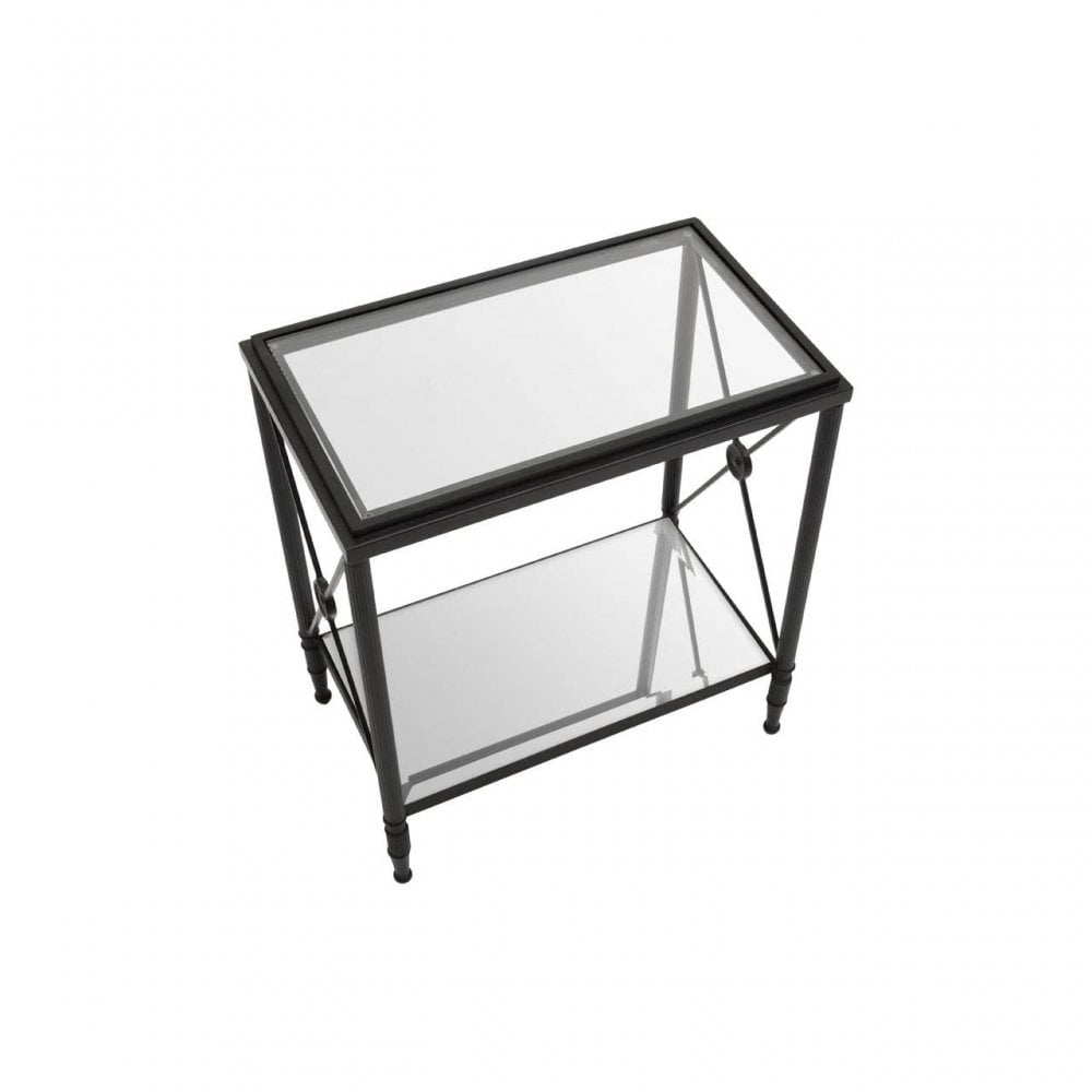 Axis Rectangular Black Finish Side Table