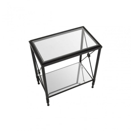Axis Rectangular Black Finish Side Table