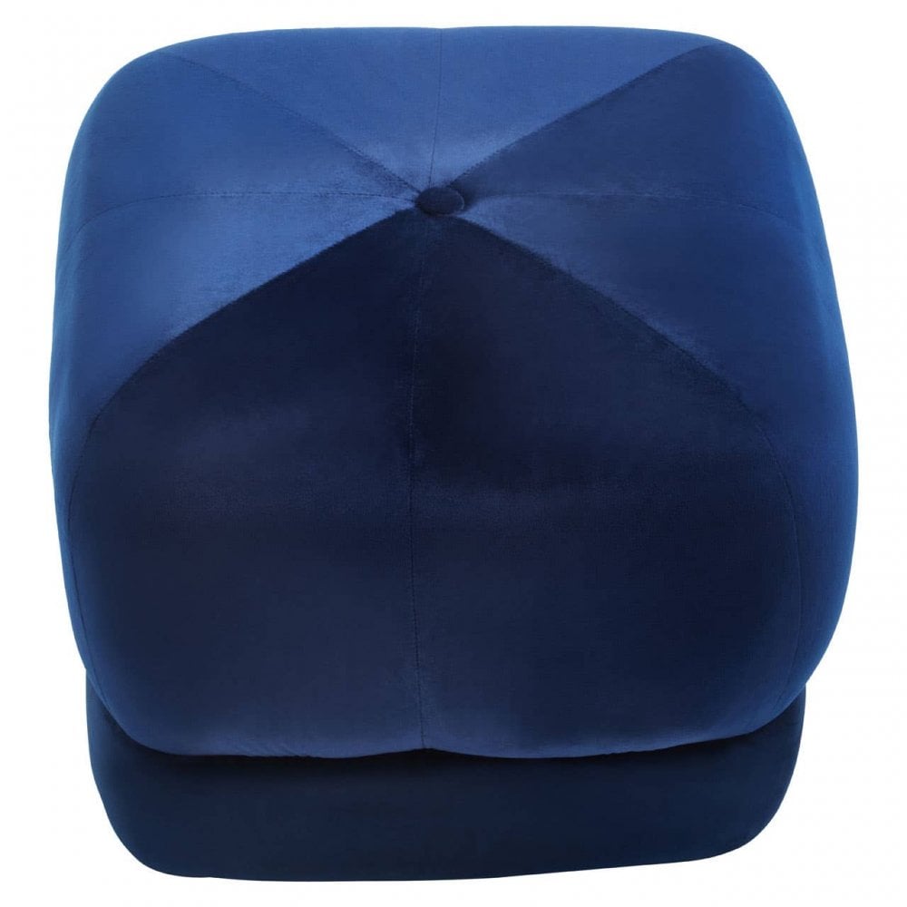 Kaia Midnight Blue Velvet Stool