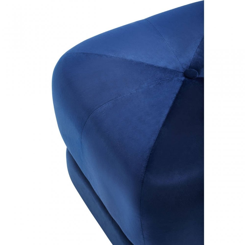 Kaia Midnight Blue Velvet Stool