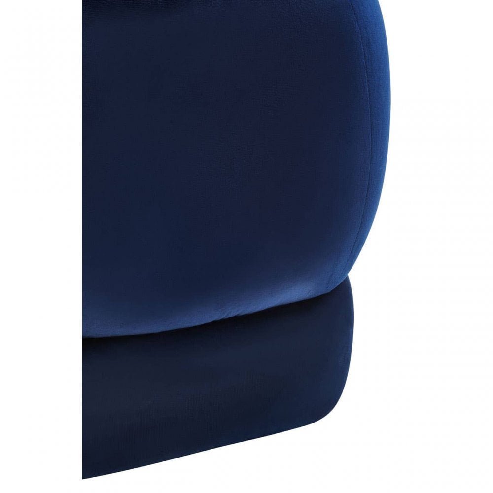Kaia Midnight Blue Velvet Stool