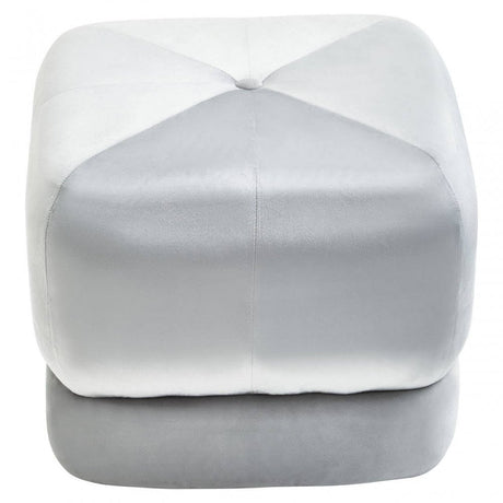 Kaia Grey Velvet Stool