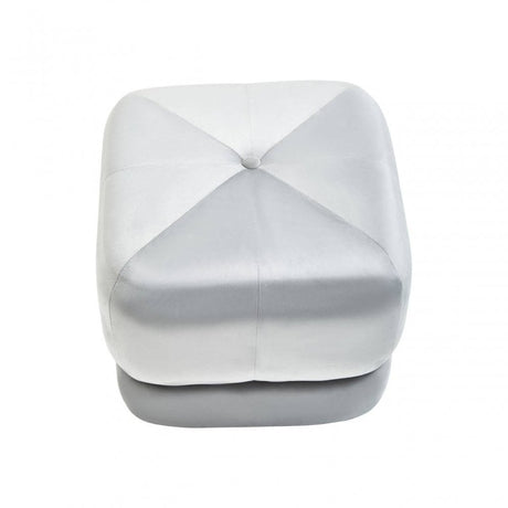 Kaia Grey Velvet Stool