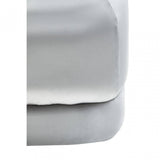 Kaia Grey Velvet Stool