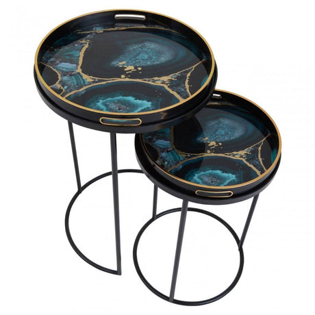 Celina Set Of Two Agate Nesting Tables