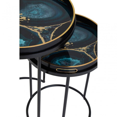 Celina Set Of Two Agate Nesting Tables