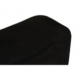 Hartford Rectangular Black Stool With Matte Gold Base