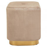 Hartford Mink Stool With Matte Gold Base