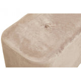 Hartford Mink Stool With Matte Gold Base