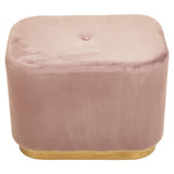 Hartford Dusky Pink Stool With Matte Gold Base
