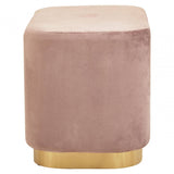 Hartford Dusky Pink Stool With Matte Gold Base