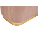Hartford Dusky Pink Stool With Matte Gold Base