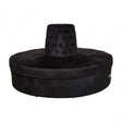 Hartford Black  Tufted Round Sofa