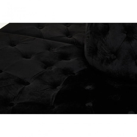 Hartford Black  Tufted Round Sofa