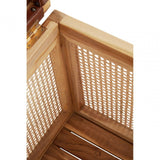 Kendari Teak Box With Light Brown Leather