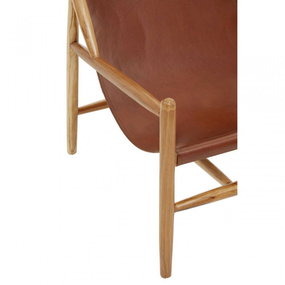 Kendari Antique Dark Brown Leather Chair