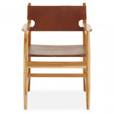 Kendari Antique Brown Leather Chair