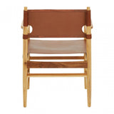 Kendari Antique Brown Leather Chair