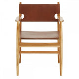 Kendari Antique Brown Leather Chair