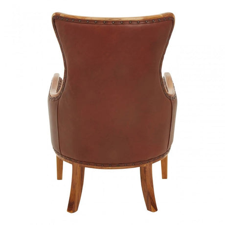 Kendari Brown And Black Leather Chair