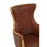 Kendari Brown And Black Leather Chair